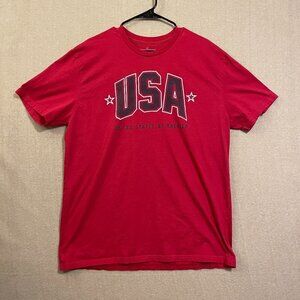General Standard USA Shirt Men's XL Red Graphic Short Sleeves